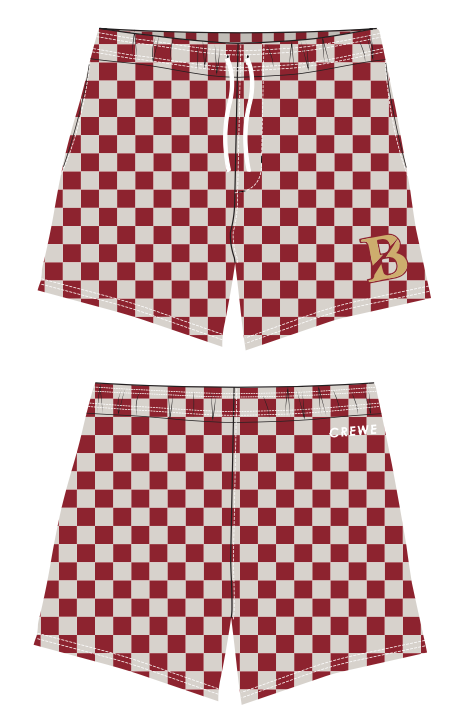 Bishop's HS 5" Hybrid Shorts - Red/White Check