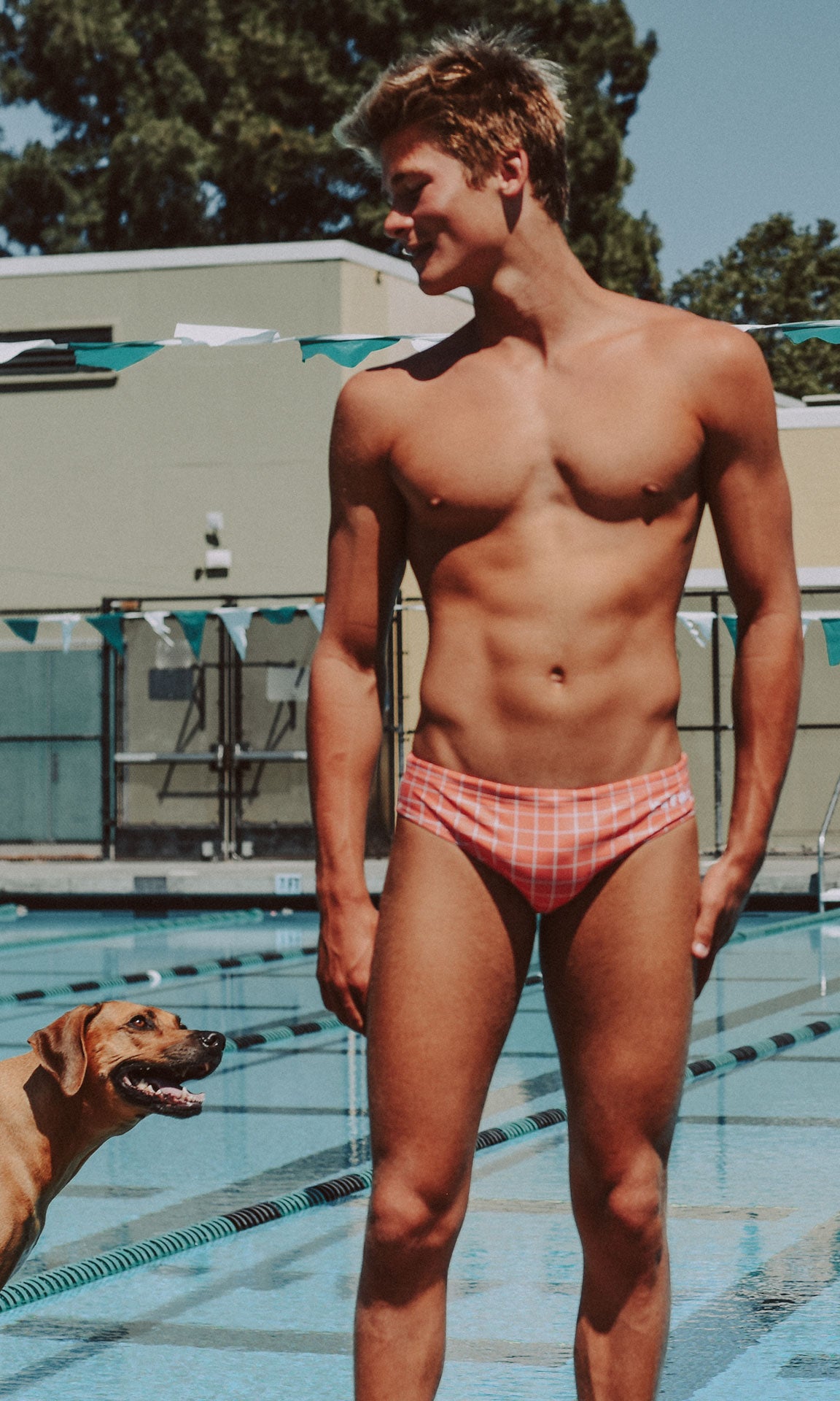 CORAL TILE MEN'S SWIM, WATER POLO, & DIVE BRIEF