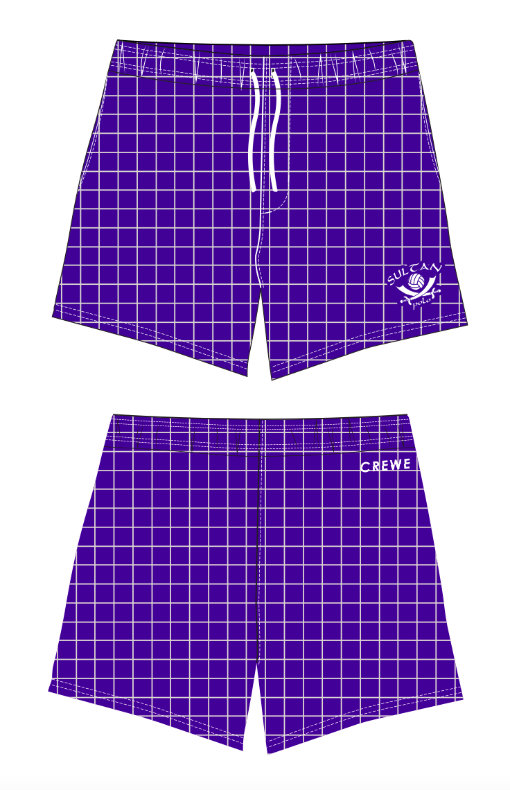 Santana High School Shorts - Purple Tile